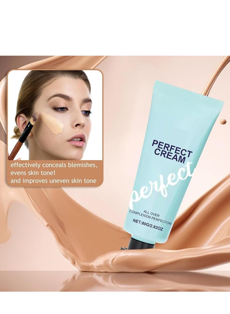 EELHOE Perfect Cream ,Supreme Creme All-Over Complexion Perfector, Beauty Body Coverage Perfector, Supreme Cream Body Perfector, Long Lasting Full Coverage Concealer, Leg Makeup Waterproof No Transfer (80g) - Image 2