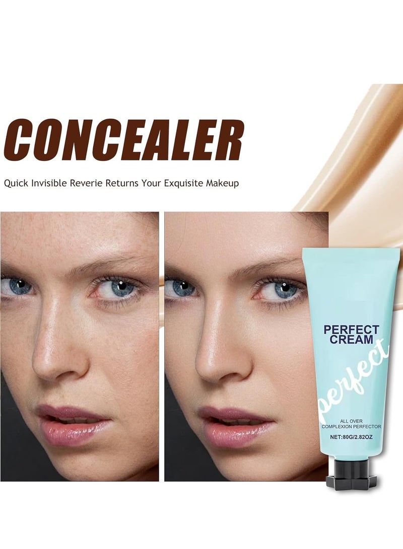 EELHOE Perfect Cream ,Supreme Creme All-Over Complexion Perfector, Beauty Body Coverage Perfector, Supreme Cream Body Perfector, Long Lasting Full Coverage Concealer, Leg Makeup Waterproof No Transfer (80g) - Image 5