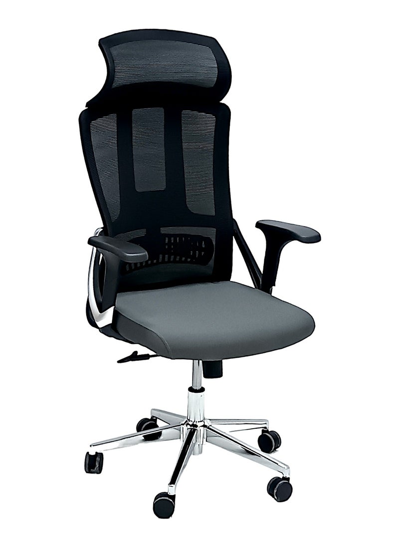 Sabir & Bros Furniture LLC SBF Ergonomic Mesh Office Chair with Headrest, High Back, Adjustable Height and Tilt Back, Breathable Fabric, Chrome Base, Ideal for Home and Office  - Image 1