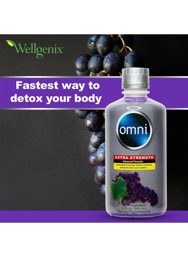 Wellgenix Omni Cleansing Drink, Extra Strength Body Detox, Herbal Cleanse Detox Liquid, One Hour Cleanser, Flush Your System, Grape Flavor, 32 Fl Oz, Premium Detox Support Supplement - Image 2