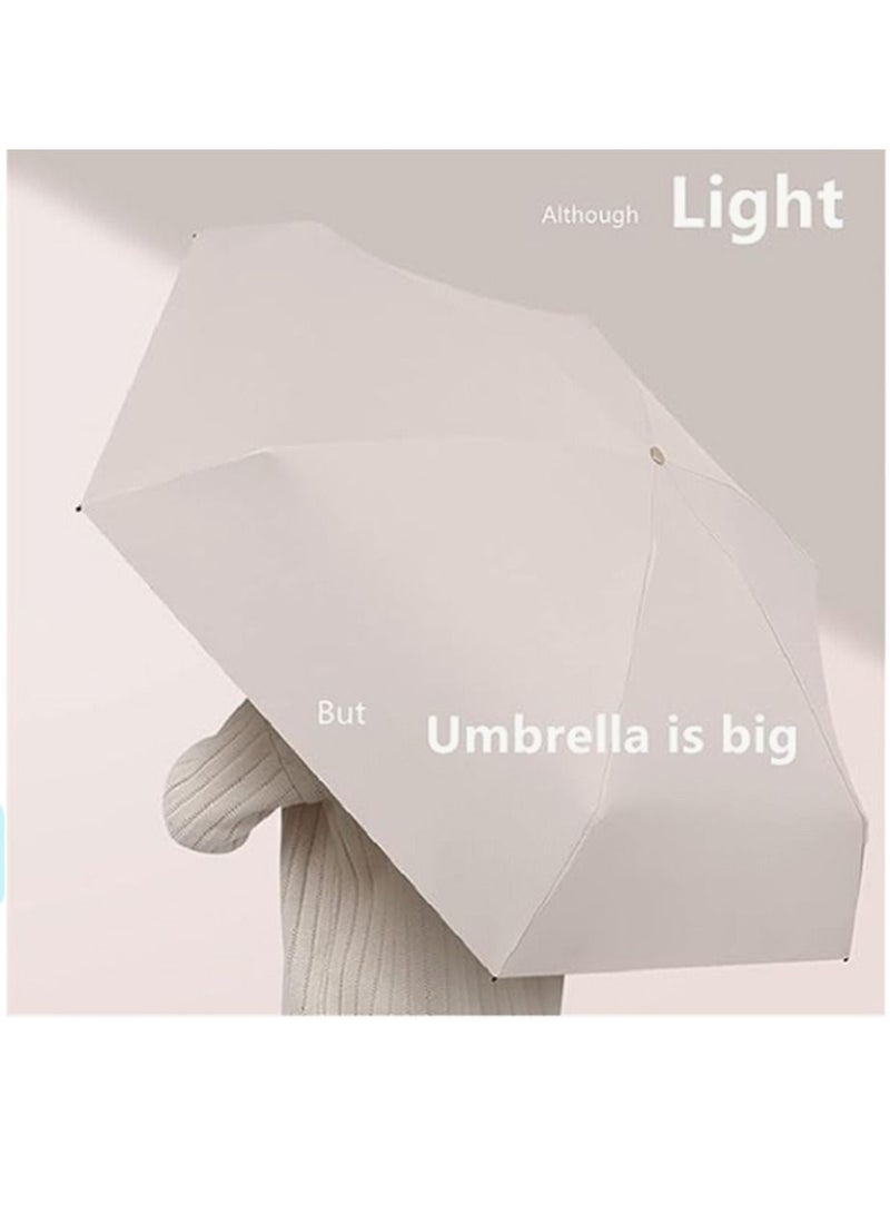 Mini Travel Sun Umbrella,Small Compact UV Umbrella for Sun and Rain,Lightweight  Portable,Windproof Parasol Umbrella with UV Protection for Women Men Kids ,Small Folding Capsule Umbrella(Pink) - Image 3