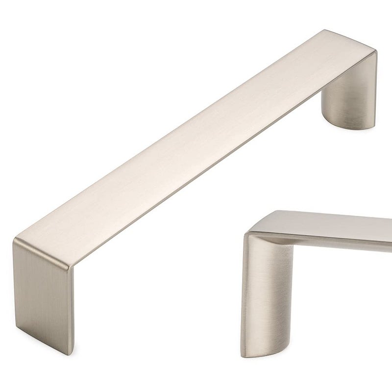 KOOFIZO 10 Pack 5 Inch Brushed Nickel Kitchen Cabinet Pulls Satin Silver Cabinet Handles Nickel Cabinet Hardware for Kitchen Cabinets 1912 Drawer Dresser Cupboard Bedroom Bathroom