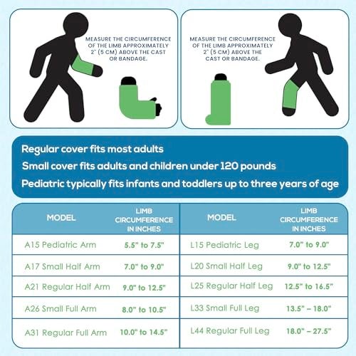 AquaShield Waterproof Full Leg Cast & Bandage Protector - Adult (L44) - Reusable, Safe for Pool, Bath, & Shower - Skin-Friendly, Easy to Use, Non-Slip Sole, Made in USA - Image 2