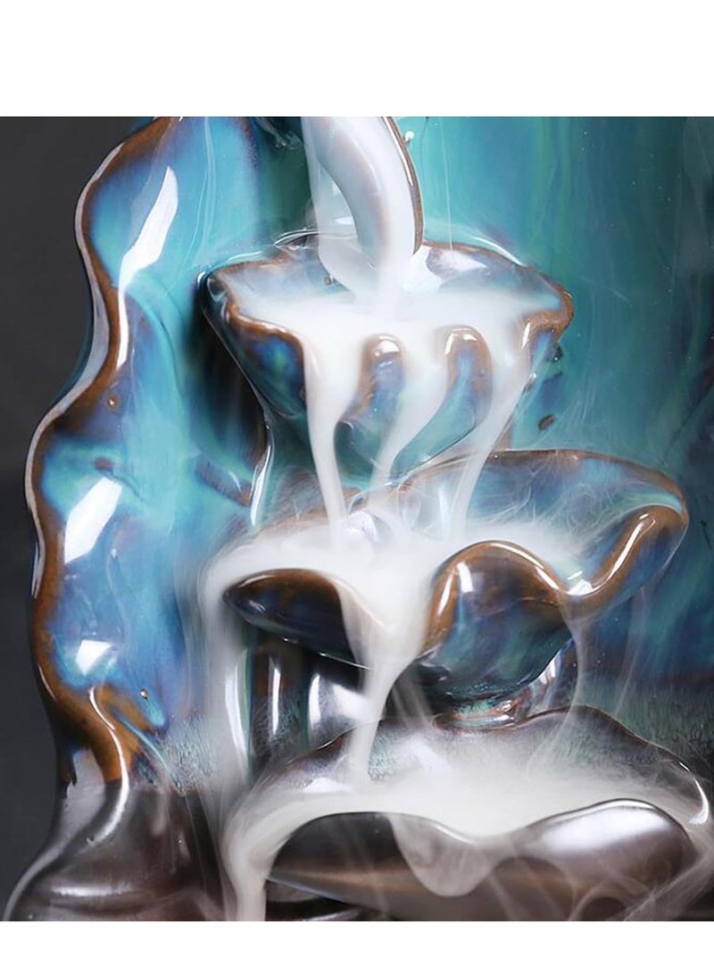 بلان A مبخرة سيراميك بتدفق عكسي على شكل شلال – حامل بخور عطري للتأمل والاسترخاء – ديكور منزلي فاخر لغرفة المعيشة والنوم والمكتب – تصميم فني مميز (شلال) - Image 5