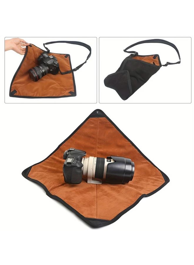 Brown Camera Lens Protector Case Reusable Washable Nylon Cover For DSLR Mirrorless Phone Lenses - Image 1