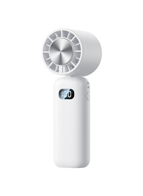 Superconducting Ice Magnetic Refrigeration Handheld fan, Fast Cooling, 4000mAh with Type-C Fast Charging, Digital Display of Power, Foldable, 5 Speeds Suitable for Travel/Outdoor/Home/Office
