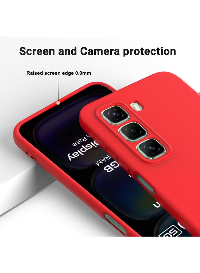 S-TOP Case For Infinix Hot 50 5G Solid Color Liquid Silicone Dropproof Full Coverage Phone Case - Image 4