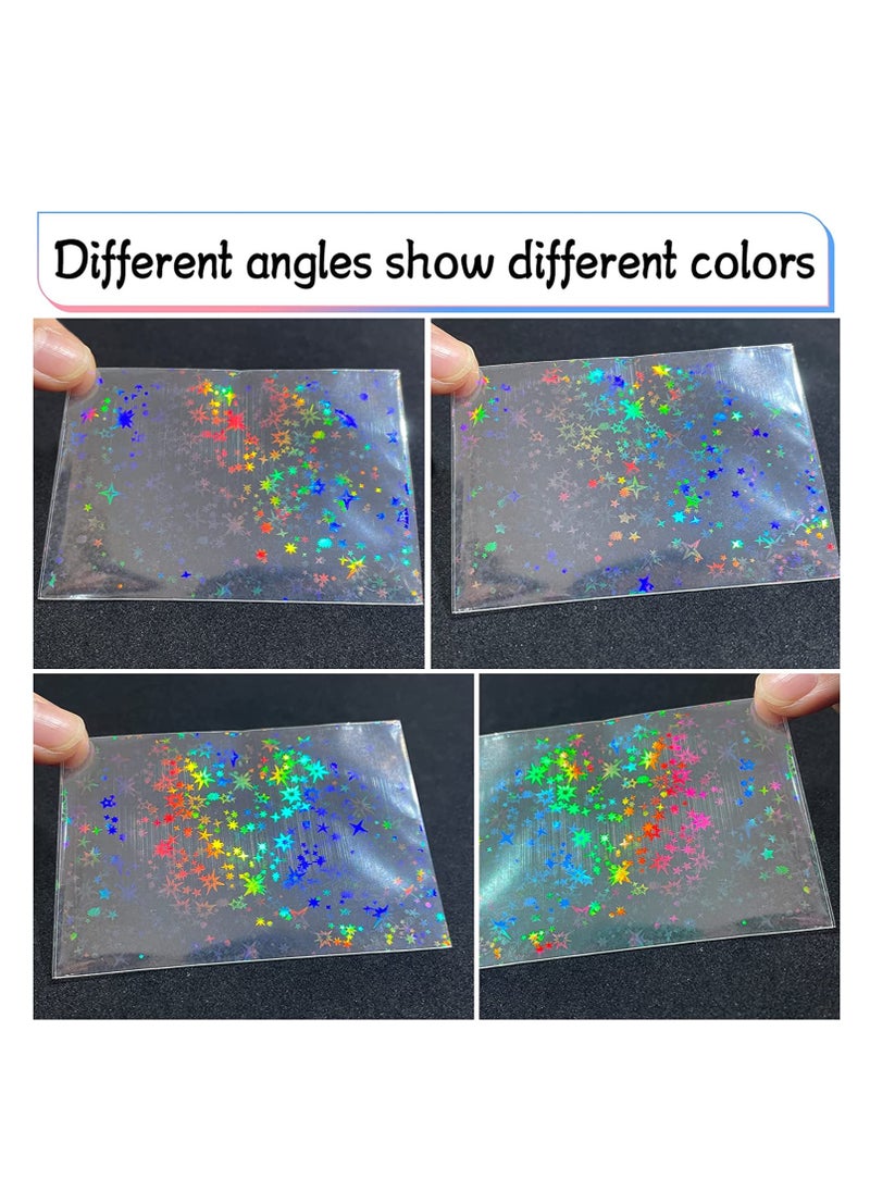 Generic - 200 Kpop Photocard Sleeves, Holographic Star Gemstone Protectors for Trading Cards, 61x88mm, Perfect for Collectors - Image 1