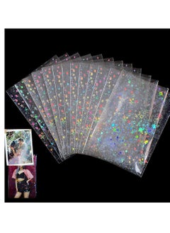 200 Kpop Photocard Sleeves, Holographic Star Gemstone Protectors for Trading Cards, 61x88mm, Perfect for Collectors