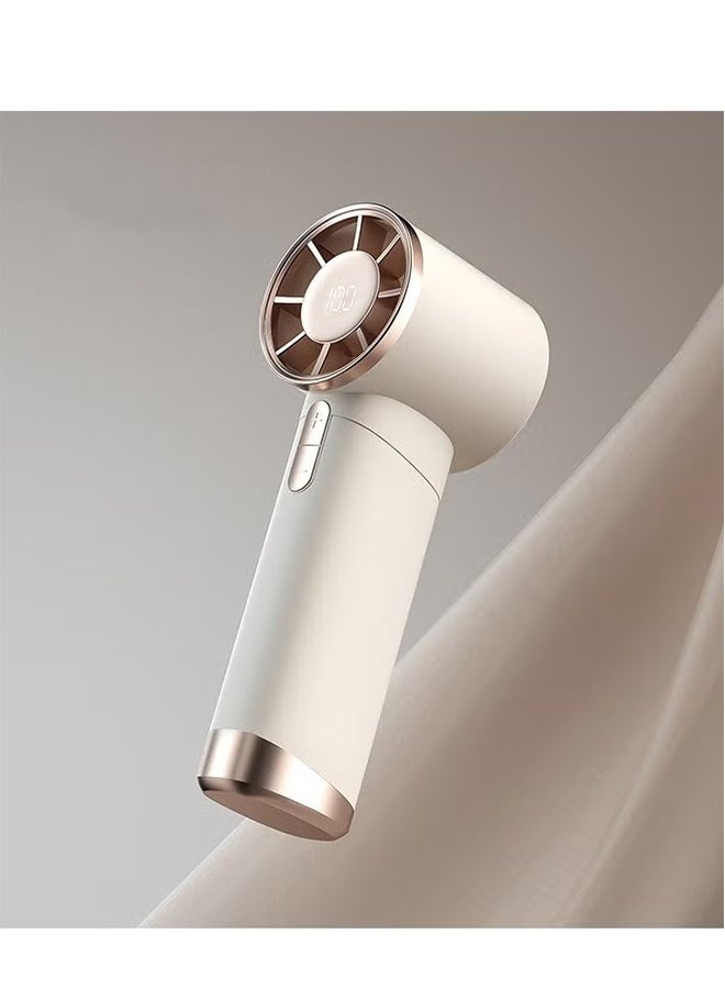 Happy D Handheld Mini Fan Battery Operated Small Personal Portable Fan Speed Adjustable USB Rechargeable Fan for Kids Girls Women Men Home Office Indoor Outdoor Travelling, White - Image 3