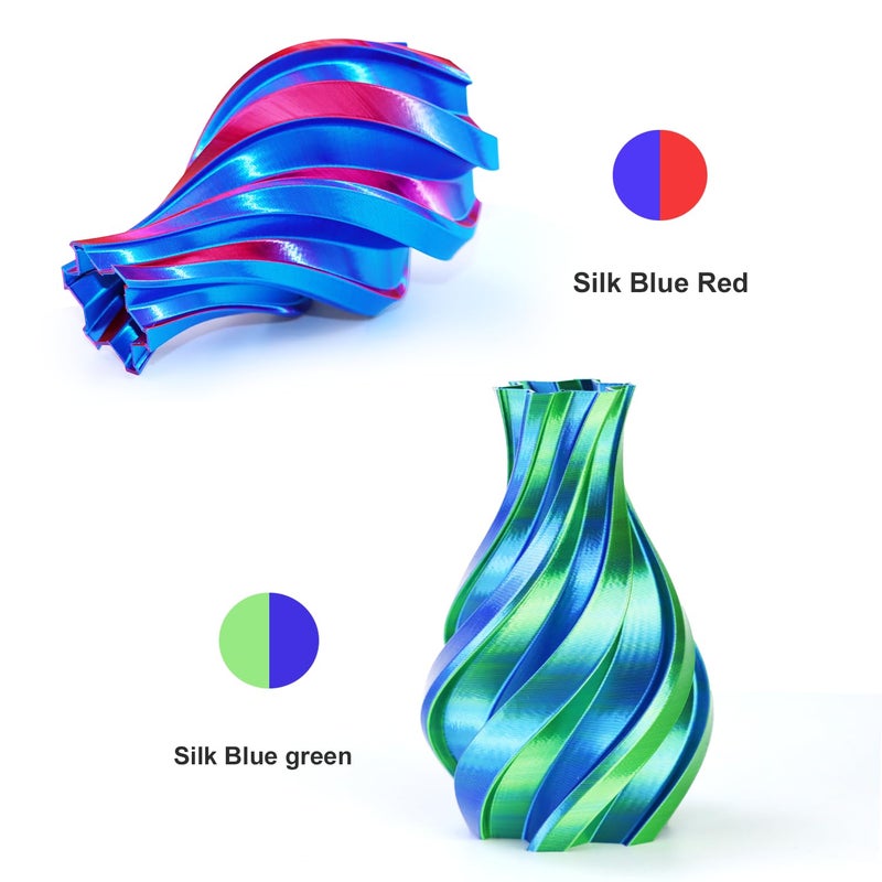 LOVOON 3D PLA Filament 1.75mm Bundle, Dual Colors 3D Printer Filament Bundle Color Change Silk PLA Filament Bundle, PLA Filament for 3D Printer 3D Pen, Dimensional Accuracy +/-0.02mm, 200g x 4 Spools - Image 3