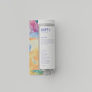 SH!FT Vitamin C Shower Filter for Clean Water Family Scent Natural Skin and Hair Care Easy Installation Travel Friendly Transparent Body Easy Installation Fits Most Showers - Image 1