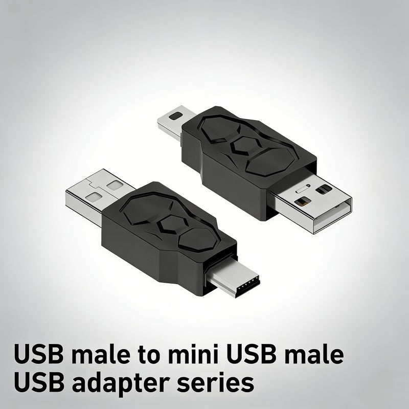 محوِّل USB أنثى إلى ذكر ميني يو إس بي للتمديد ثنائي الاتجاه لنقل محمول للقرص، قطعتان - Image 3