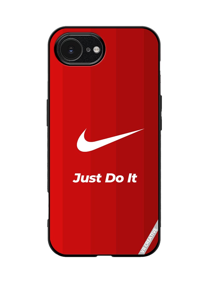 VR CREATIVE Protective Case Cover For Apple iPhone 16e Nike Logo Red Design Multicolour