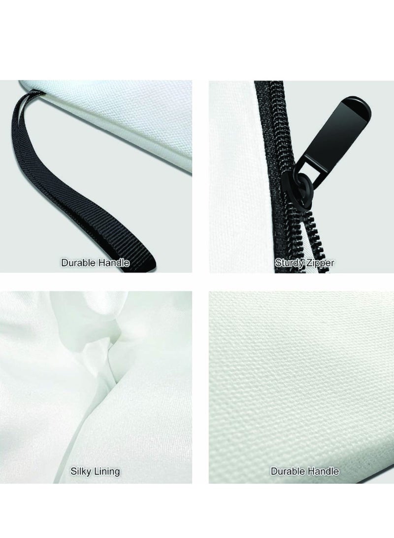 PRINTSHOP4ME Initial Monogram Cosmetic Pouch - Monogrammed Makeup Pouch - Perfect for Travel Organizer - Cosmetic Bag for Women - Gift for Ramadan - Initial Design Makeup Bag - Image 5