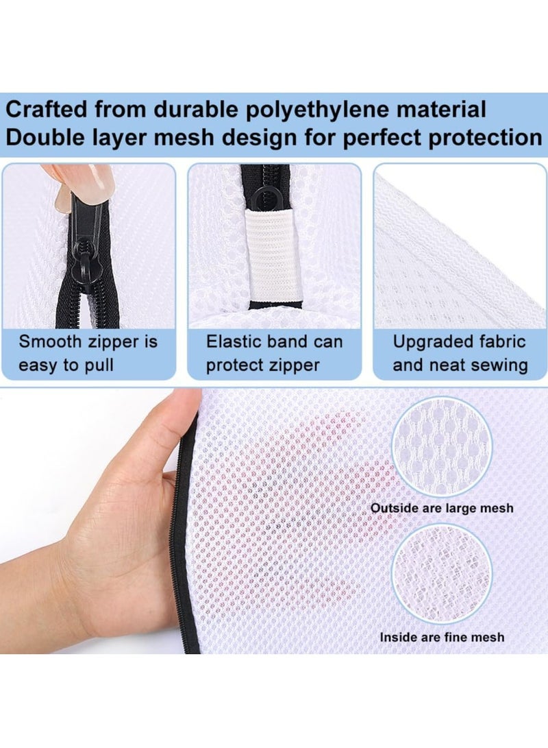 Oasisgalore Shoe Washing Bags Set, 3 Durable Mesh Laundry Bags with Zip Closure for Sneakers and Running Shoes  - Image 3