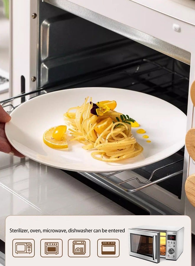 Morlife 6 inch White Porcelain Dinner Plates Set of 10 ,  Salad Plate White Dinnerware Dish Catering Serving Plates ,  Lead-Free, Microwave, Oven and Dishwasher Safe - Image 3