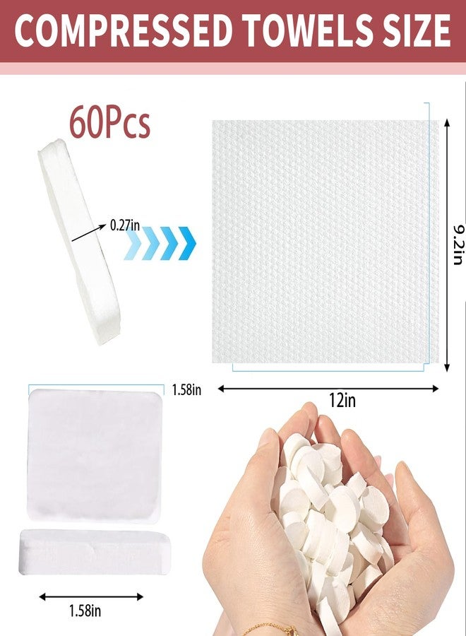 Coldcool 60PCS Compressed Towels for Travel, Disposable Face Compressed Towels, Quick-Dry Compressed Hand Wipe,Ultra Absorbent Portable Compressed Coin Tissue for Travel/Home/Outdoor Activities（11X9in） - Image 2