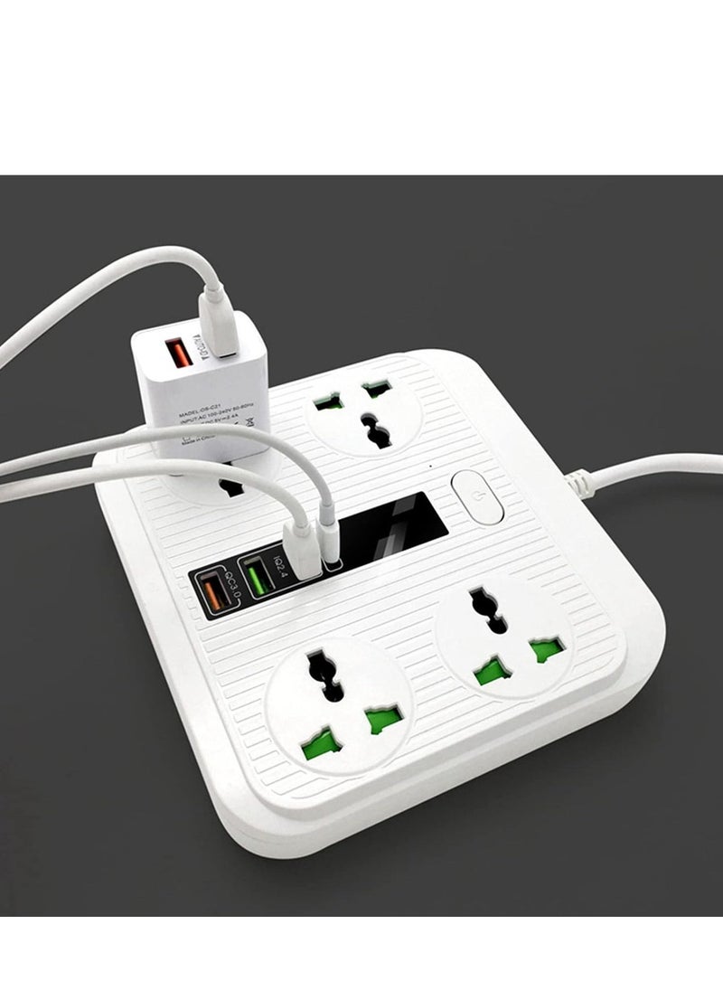 TIGER 2025 Power Strip Surge Protector with 4 Outlets, 3 USB Ports, 1 USB-C PD 40W QC3.0, 3000W, 6 Ft Extension Cord – Perfect for Home, Office, Hotel, and Device Charging (Black) – Overload Protection, Fast Charging & Safe Use  - Image 3
