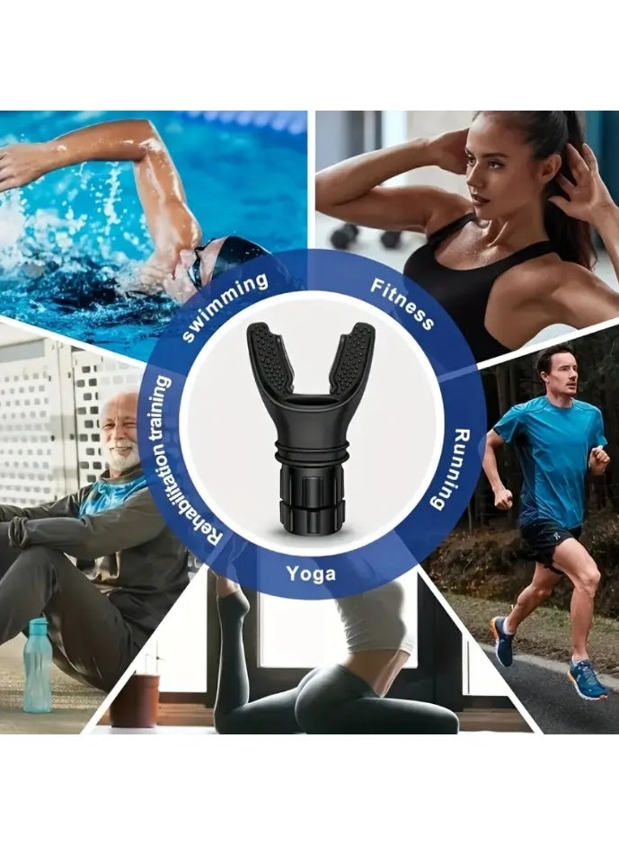 كوالتي جهاز تمرين التنفس لقياس التنفس - جهاز تدريب رئوي بمقاومة قابلة للتعديل لتحسين سعة الرئة وقوة البطن - جهاز تدريب عضلات الشهيق O2 للرياضيين والمغنين واستعادة التنفس - Image 5