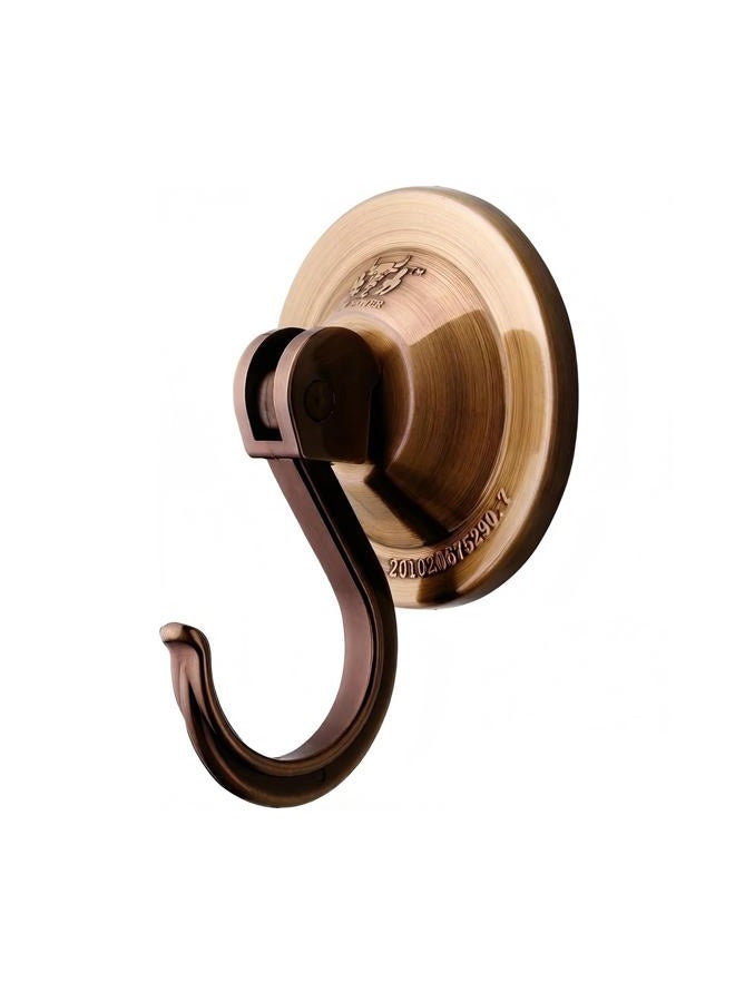 NL HOME Powerful Wreath Hangers for Window or Glass Door, 4-Pack Powerful Suction Cup Hooks Utility Hooks, Antique Gold - Image 1