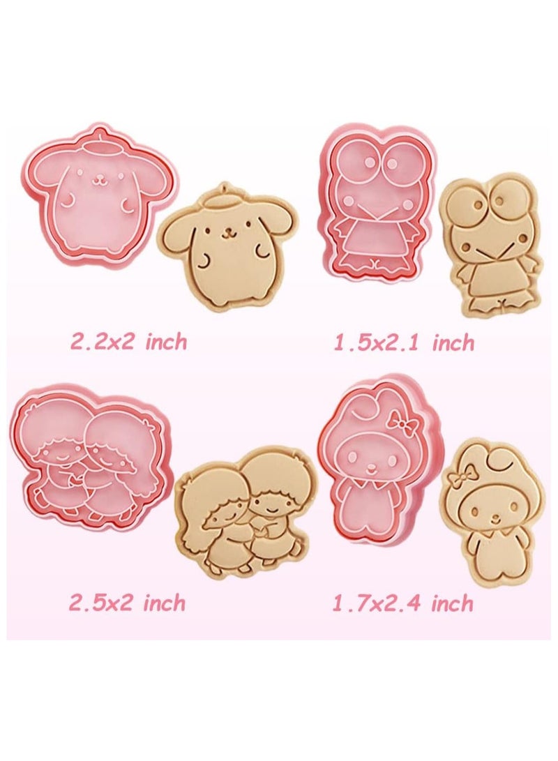 general 8 Pieces of Mini Cute Cartoon Cookie Knife, 3D Raised Design Cookie Seal, Cookie Mold for Frosting Decoration, Mini Pie Mold - Image 3