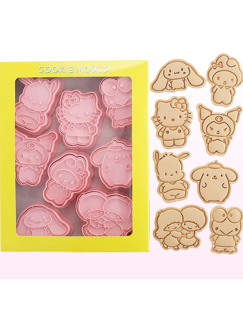 general 8 Pieces of Mini Cute Cartoon Cookie Knife, 3D Raised Design Cookie Seal, Cookie Mold for Frosting Decoration, Mini Pie Mold - Image 5