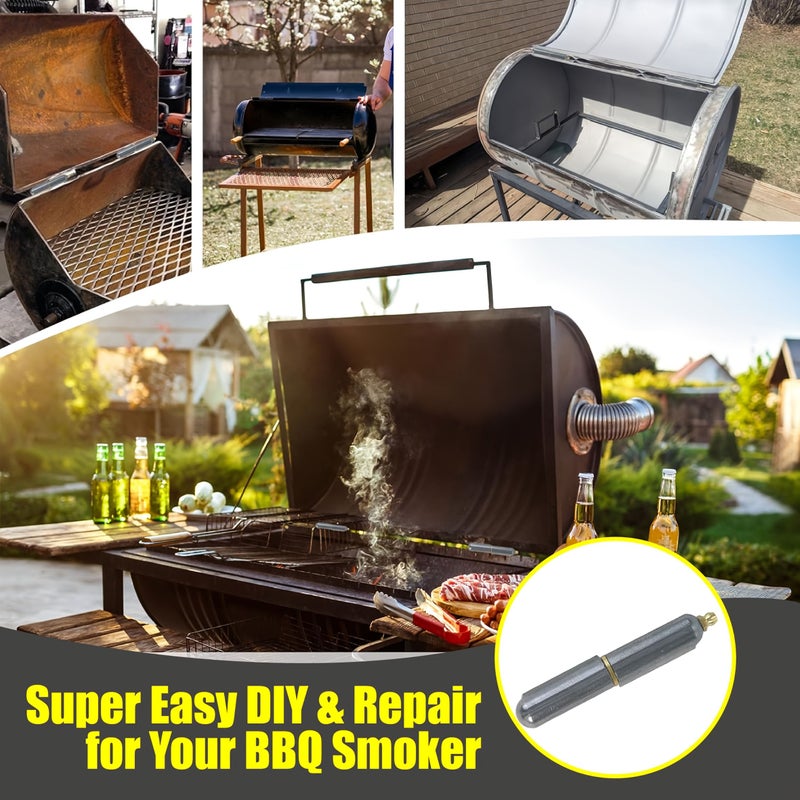 2pcs Heavy Duty Carbon Steel BBQ Smoker Barrel Hinges For Weld On Swing Door Trailer Ramp - Image 1