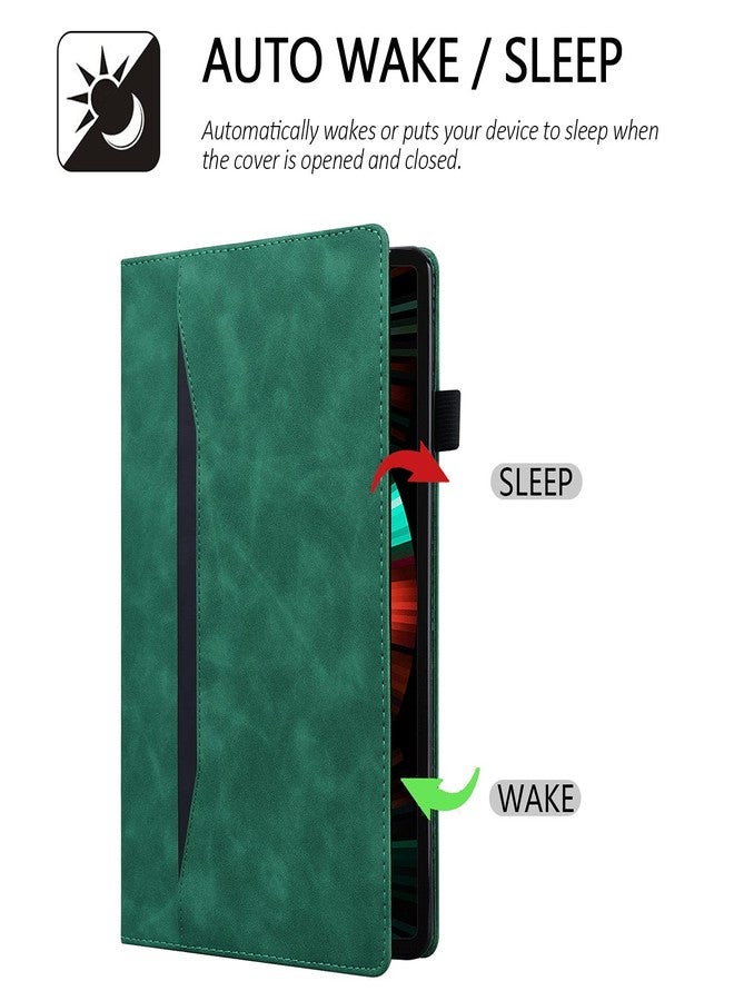 Dteck Galaxy Tab S8 Ultra Case 2022 - Premium Leather Smart Wake/Sleep Cover with Front Pocket & Multiple Angles Stand Tablet Case for Samsung Galaxy S8 Ultra 14.6 Tablet SM-X900/X906, Green - Image 2