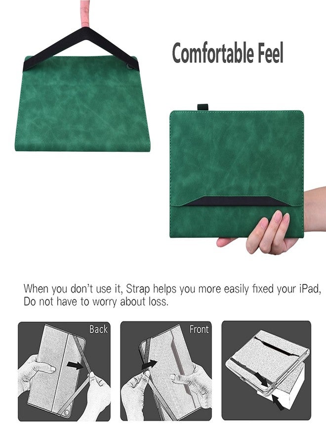 Dteck Galaxy Tab S8 Ultra Case 2022 - Premium Leather Smart Wake/Sleep Cover with Front Pocket & Multiple Angles Stand Tablet Case for Samsung Galaxy S8 Ultra 14.6 Tablet SM-X900/X906, Green - Image 4