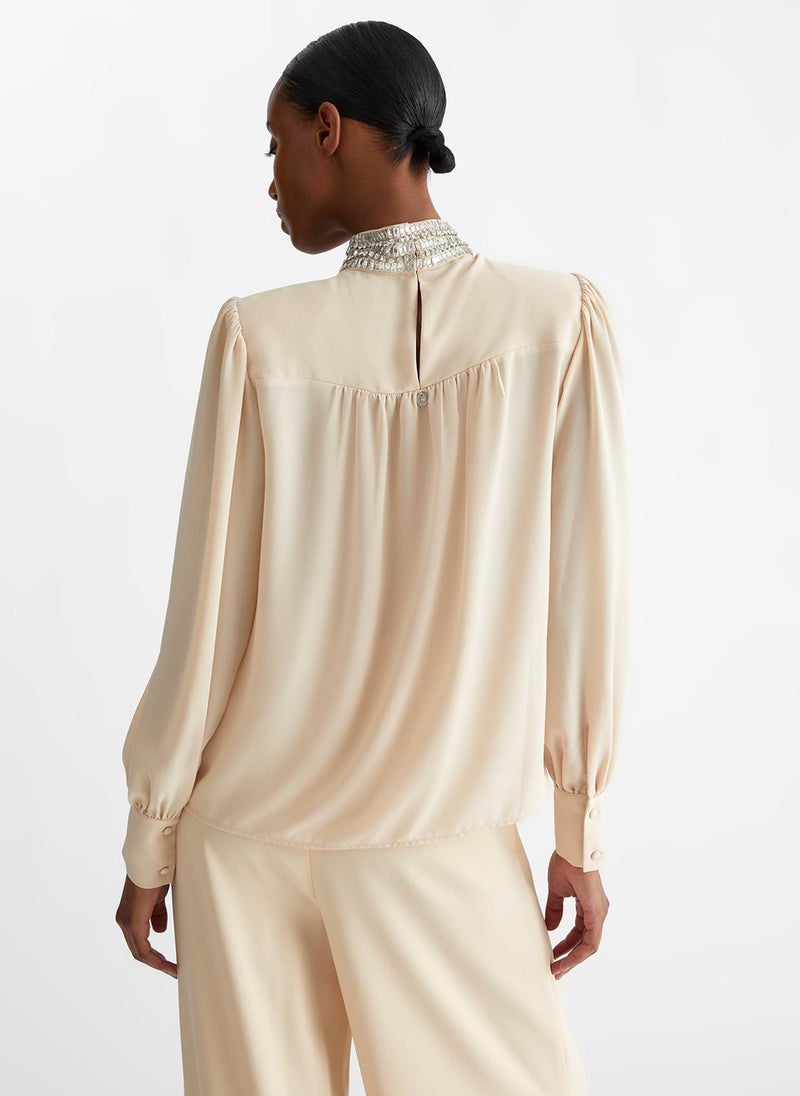 Liu Jo Georgette blouse with rhinestones - Image 2