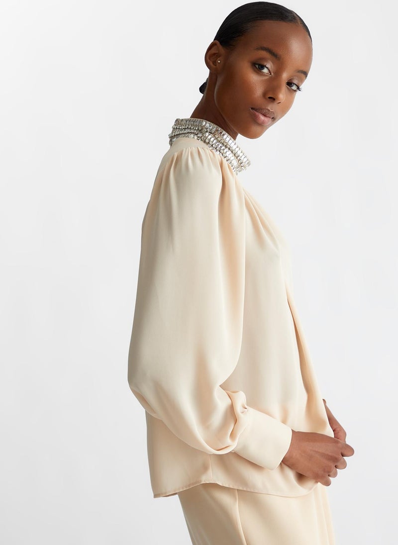 Liu Jo Georgette blouse with rhinestones - Image 3