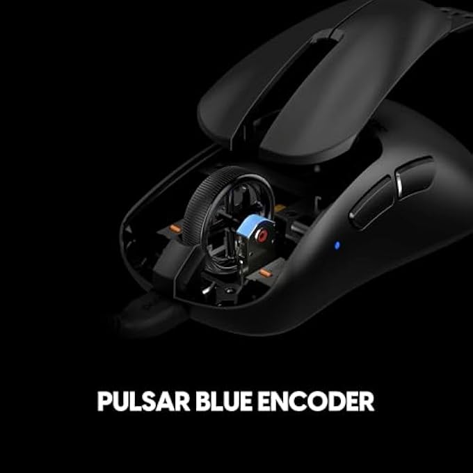 PULSAR XLITE WIRED GAMING MOUSE, ULTRA LIGHTWEIGHT 1.83 OZ (52G), ERGONOMIC, OPTICAL SWITCH, 26000 DPI, MOTION SYNC, PAW3395 SENSOR (MEDIUM, WIRED, BLACK) - Image 3