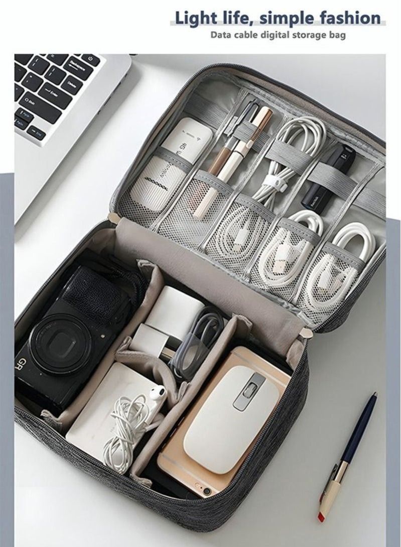 Electronic Storage Box Data Cable Power Bank U Disk Arrangement Large-capacity Water Proof Digital Accessories Storage Bag  - Image 1
