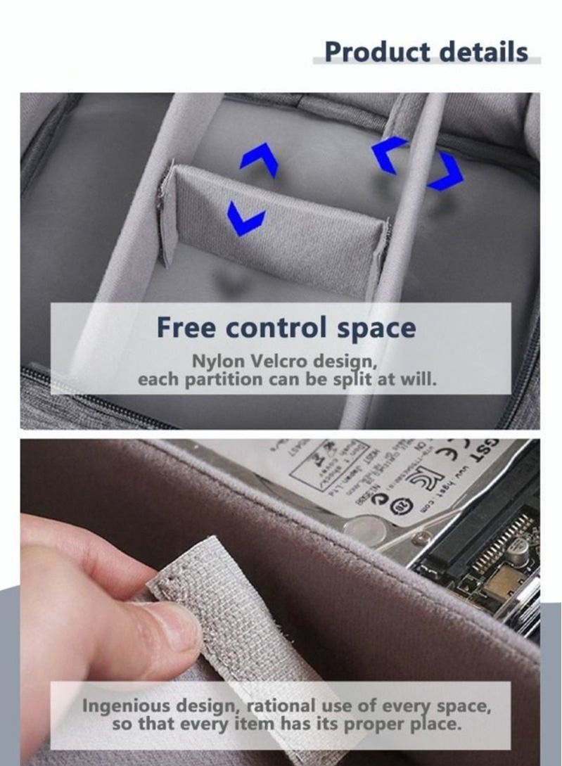 Electronic Storage Box Data Cable Power Bank U Disk Arrangement Large-capacity Water Proof Digital Accessories Storage Bag  - Image 4