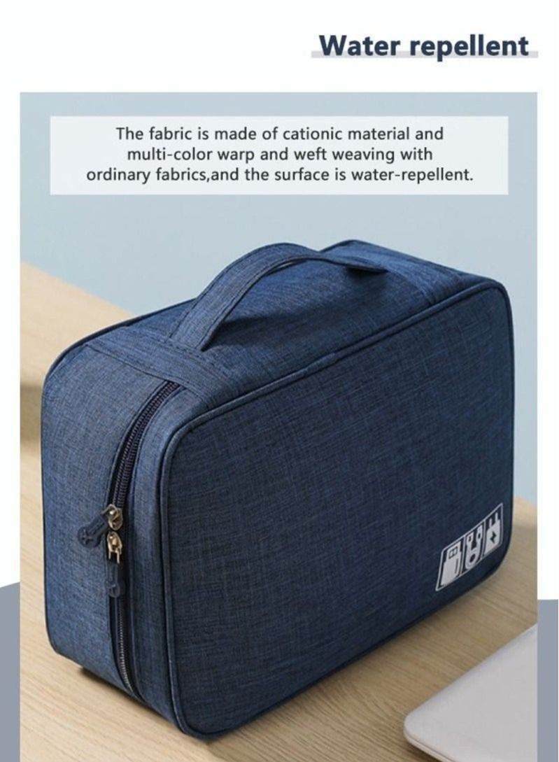 Electronic Storage Box Data Cable Power Bank U Disk Arrangement Large-capacity Water Proof Digital Accessories Storage Bag  - Image 5