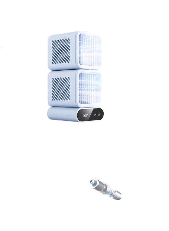 VENIDER "Global Cold Wind" Desktop Fan Cooling Mini Air Conditioner Bladeless Tower Fan Silent Usb Tabletop Charging Portable Dorm Office Bedside Outdoor Brushless Motor - Image 3