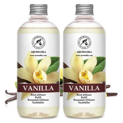 Aromatika Diffuser Refill Vanilla 34 Fl Oz - 2 x 500ml - Fragrance Oil Diffuser Refill - Home Fragrance - Vanilla Scent - Room Freshener - Vanilla Aroma - Fresh and Long Lasting Fragrance - Image 2