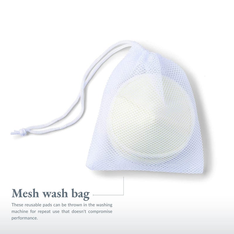 Ameda Washable Nursing Pads | 4 Pairs (8 Count) | Organic Bamboo Nursing Pads | Breastfeeding Supplies | Reusable Breast Pads for Leaking Milk | Breastfeeding Pads | Includes Mesh Laundry Bag - Image 5