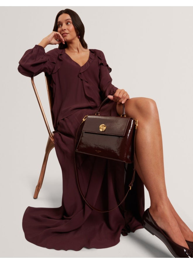 Ted Baker Rose Detail Crinkle Medium Top Handle Ba - Image 2