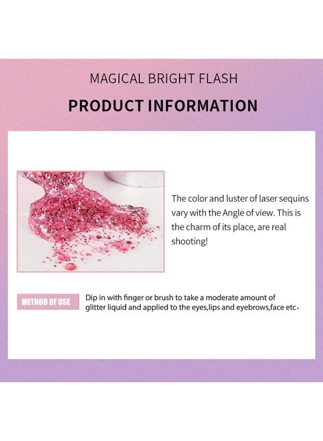 3 أجهزة كمبيوتر شخصية أدوات الرسم الفني للجلد - الفضة الوردي حورة البحر اللون المتوهج ، الصيغة الآمنة القائمة على الماء للرسم الجسدي الوجه ، تصاميم المهرجان واللعب الإبداعي ، غسل سهل للأطفال والكبار - Image 3