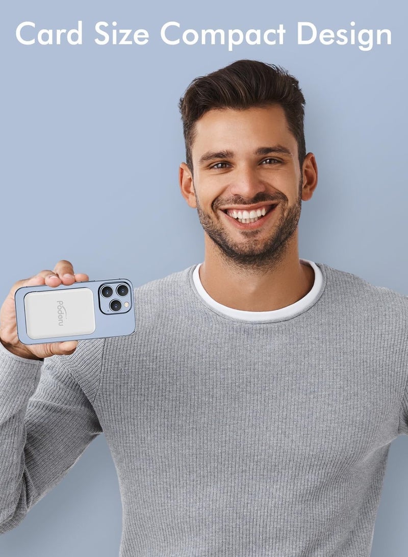 JEEJPV Power Bank 10000 mAh Fast Charge Power Delivery Bank For iPhone 14/13/12/Mini/X/XR/XS Max, S10, Pixel 3/3XL, And More white  - Image 5