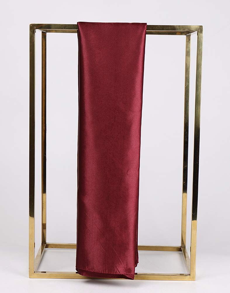 ASUITOFK 35" Womens Large Satin Square Scarf Silk Feeling Hair Wrapping Gift Headscarf Scarves Wine Red - Image 3