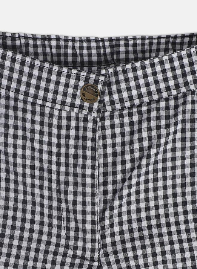 MINIKLUB Girls Checked Cotton Woven Pants - Image 3