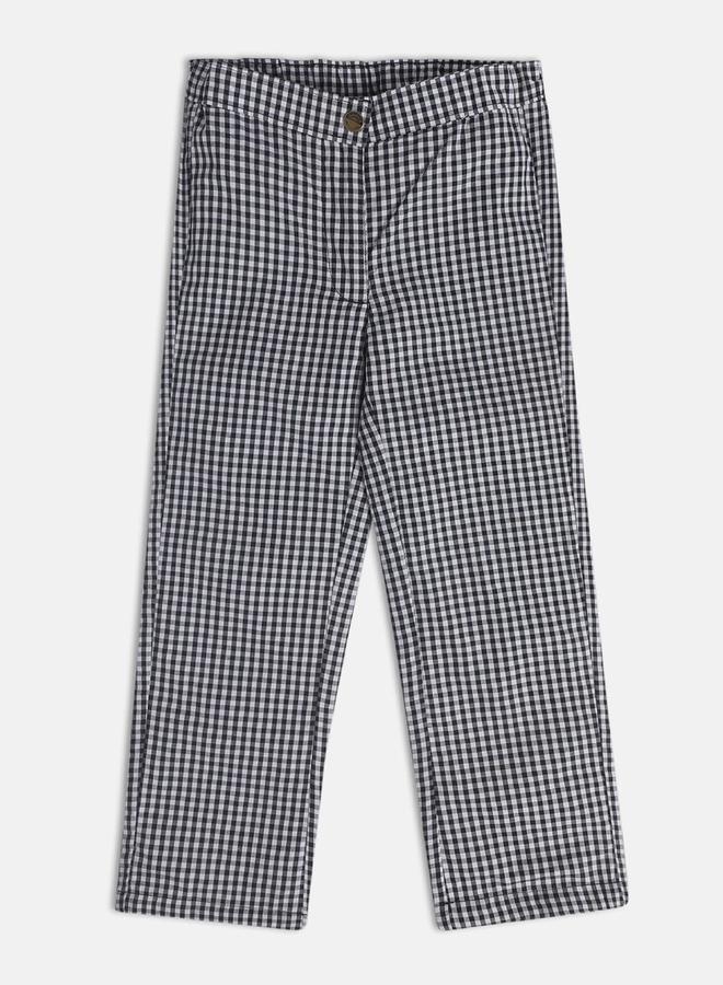 MINIKLUB Girls Checked Cotton Woven Pants - Image 1