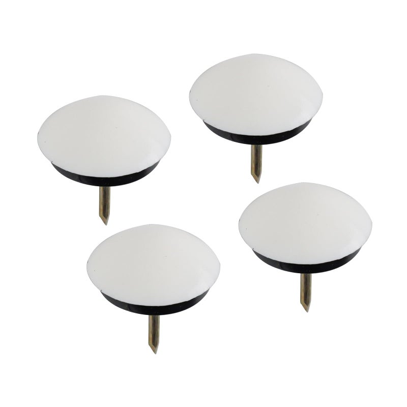 Waxman Consumer Group 4628195N 118 White Domed Furniture Glides 4 Count