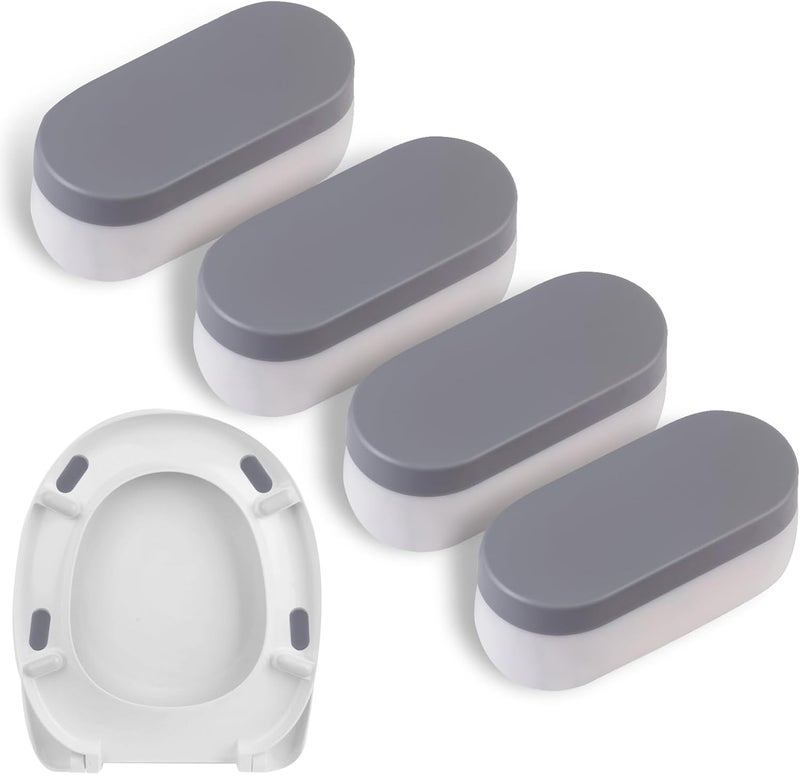 BEIVOBY Universal Toilet Seat Bumpers, Suitable for Bidet Kits, 4 Pack Toilet Seat Spacers, Compatible with Most Toilet Models, Equipped with Durable Adhesive - Image 1