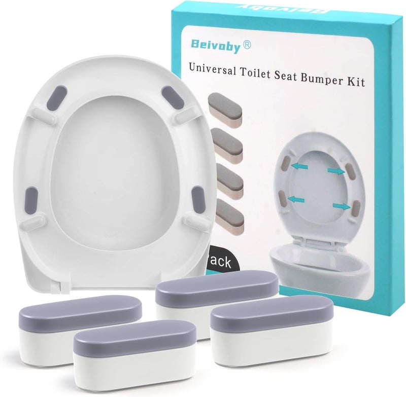 BEIVOBY Universal Toilet Seat Bumpers, Suitable for Bidet Kits, 4 Pack Toilet Seat Spacers, Compatible with Most Toilet Models, Equipped with Durable Adhesive - Image 5