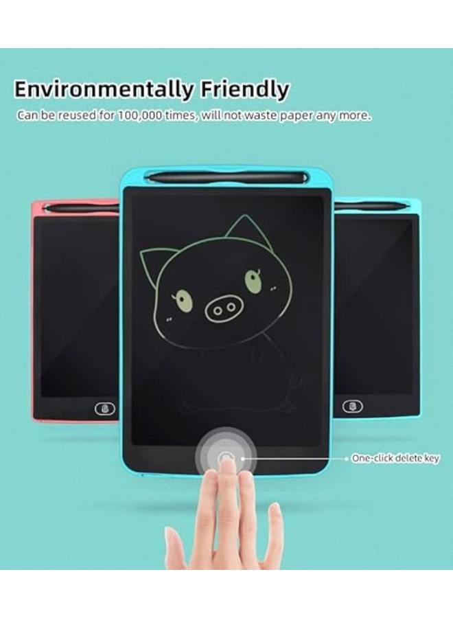 10 Inch Colorful LCD Writing Tablet, Toddler Doodle Board Electronic Drawing Writing Pad for Kids, Reusable and Portable Educational and Learning Toys Gifts for 3 4 5 6 7 Year Old Girls Boys (Blue) - Image 3