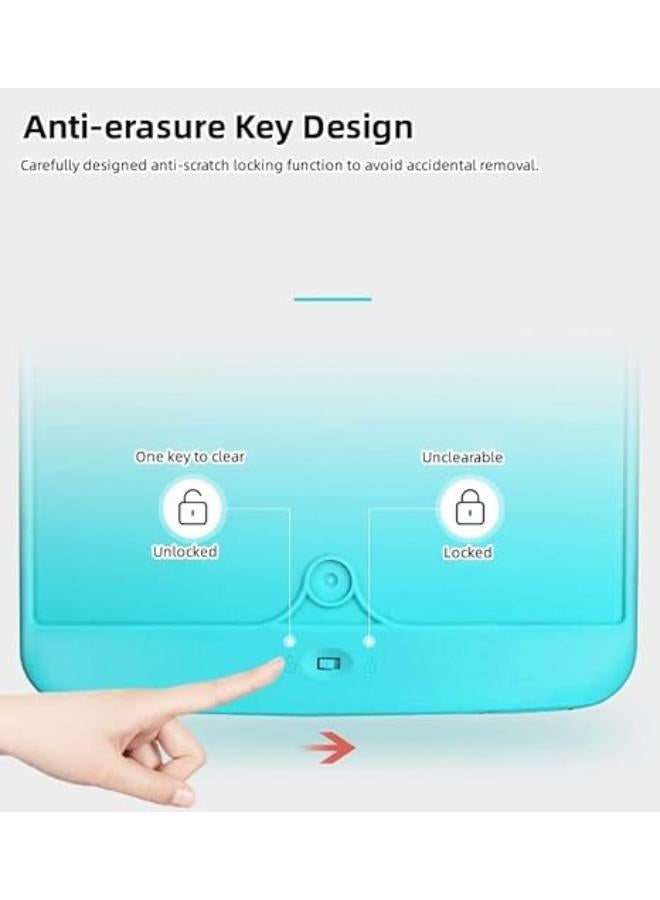 10 Inch Colorful LCD Writing Tablet, Toddler Doodle Board Electronic Drawing Writing Pad for Kids, Reusable and Portable Educational and Learning Toys Gifts for 3 4 5 6 7 Year Old Girls Boys (Blue) - Image 4